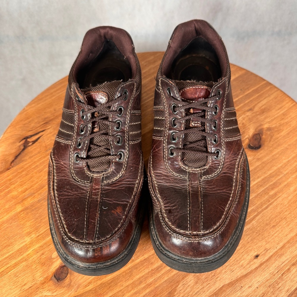 Clarks Collection Shoes Mens 7.5 Brown Leather Lace Up Casual Good 13287 - Picture 3 of 15